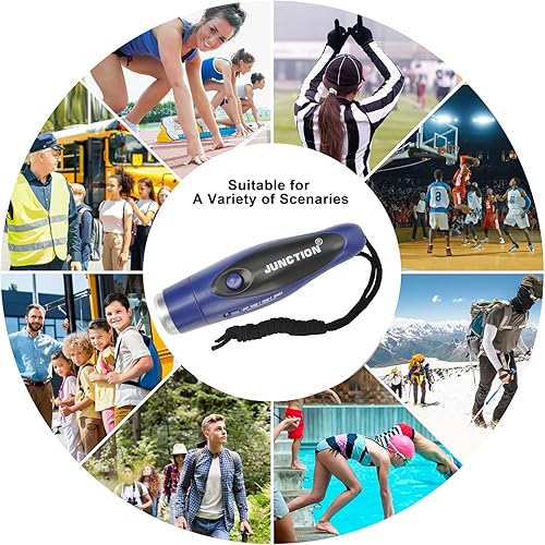 Miniatura 6 de Xflyee Silbatos electrónicos, silbatos eléctricos más fuertes, 3 tonos, silbato de alto volumen, de mano para entrenadores, árbitros, silbato de