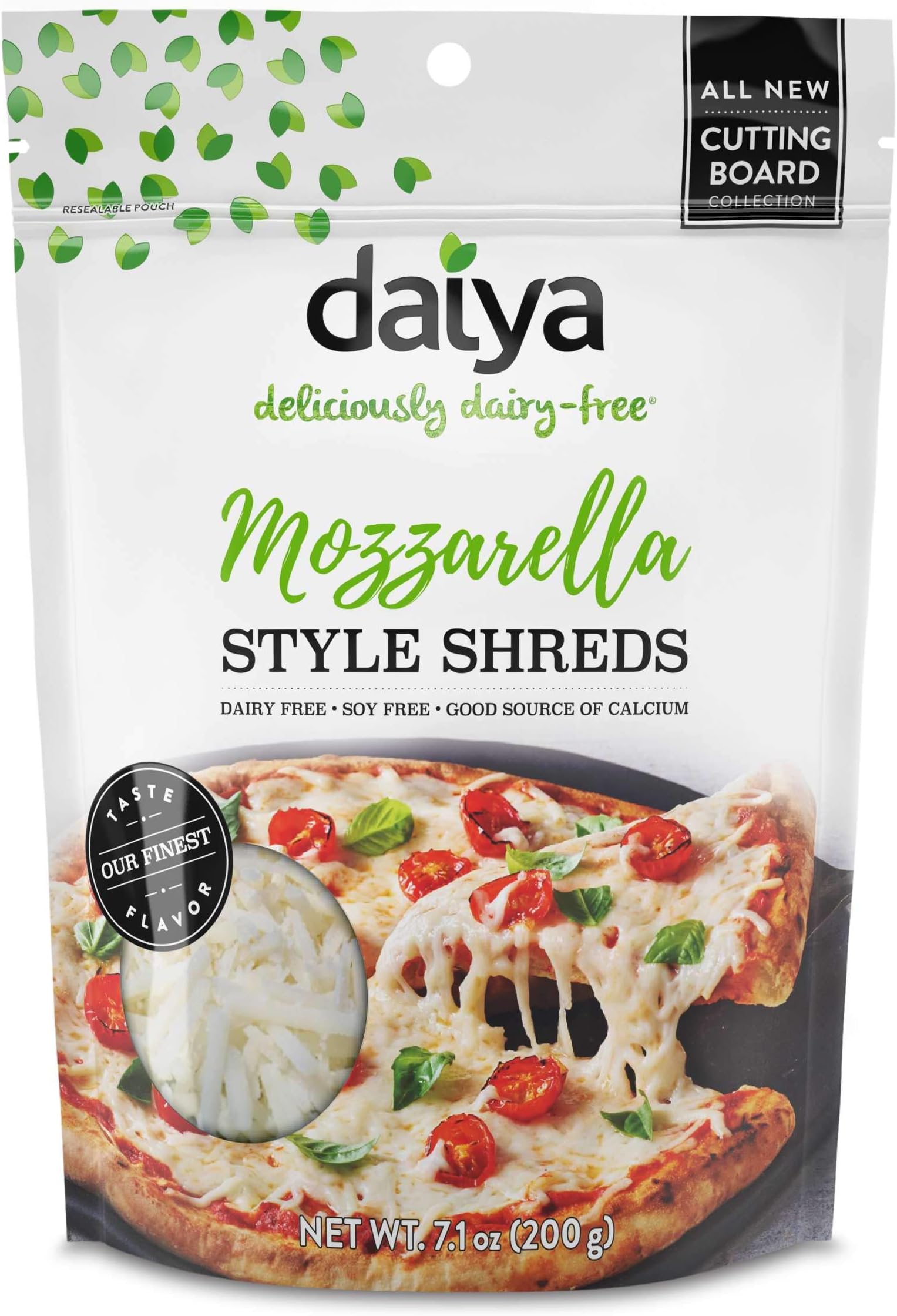 Daiya Cutting Board Shreds Dairy-Free, Gluten-Free, Soy-Free and Plant based Cheese 7.1 oz (Pack of 12) (Mozzarella)