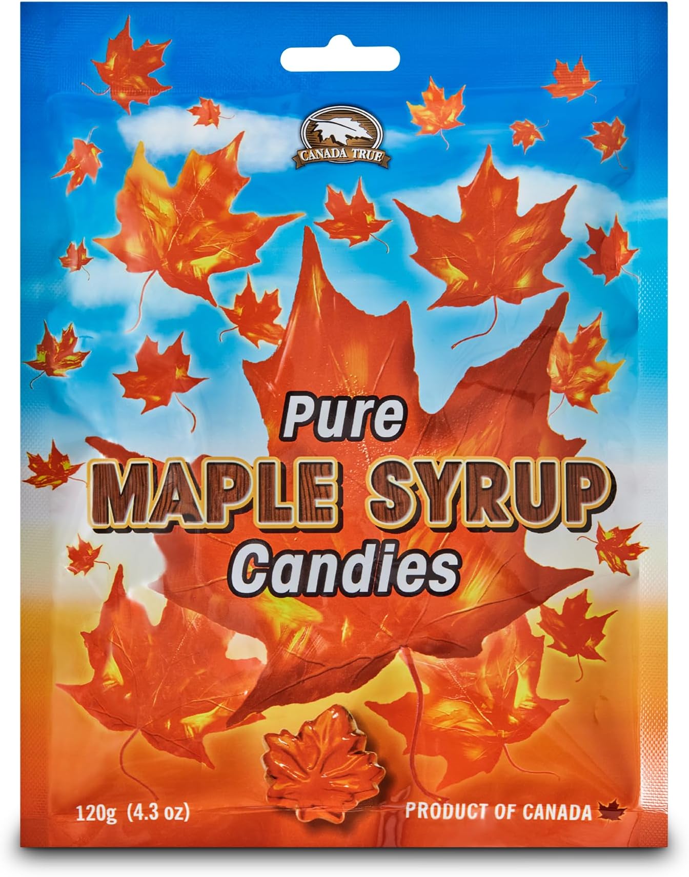 Canada True Maple Leaf Candies with pure maple syrup 120g bag