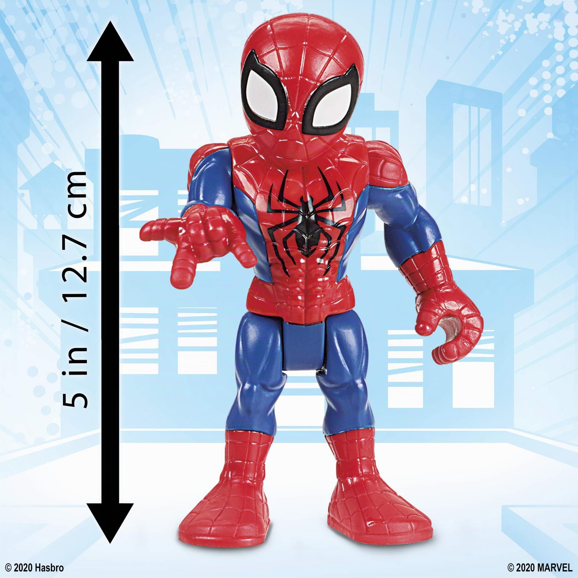 Playskool Heroes Marvel Super Hero Adventures Lot de 6 Figurines Spider-Man et Hulk à partir de 3 Ans 12,5 cm