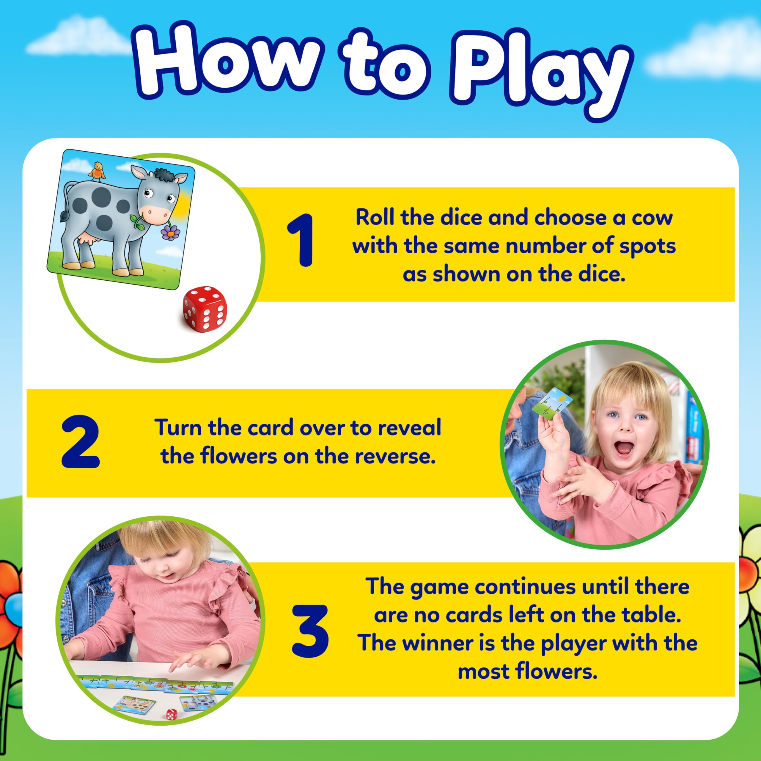 Orchard Toys Spotty Cows Mini Game for Kids Children’s Number and Matching Travel Game. 3-6 years old, Multicolor, Medium - Image 4