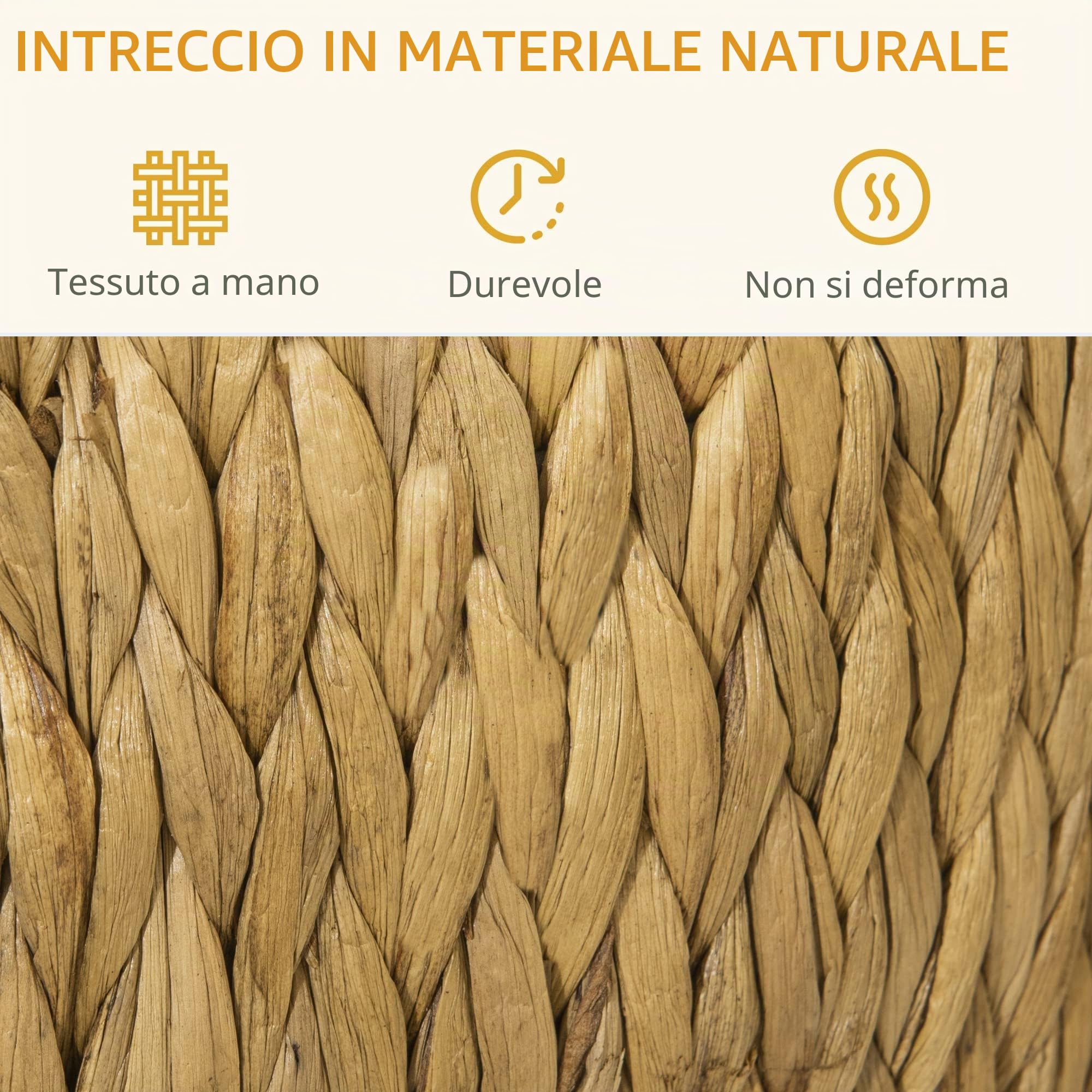 Pawhut grotta per gatti in rattan design 2 in 1 cesto per gatti con cuscino letto per gatti rifugio per gatti letto per animali domestici giacinto d'acqua erba paulownia legno marrone chiaro+grigio 44