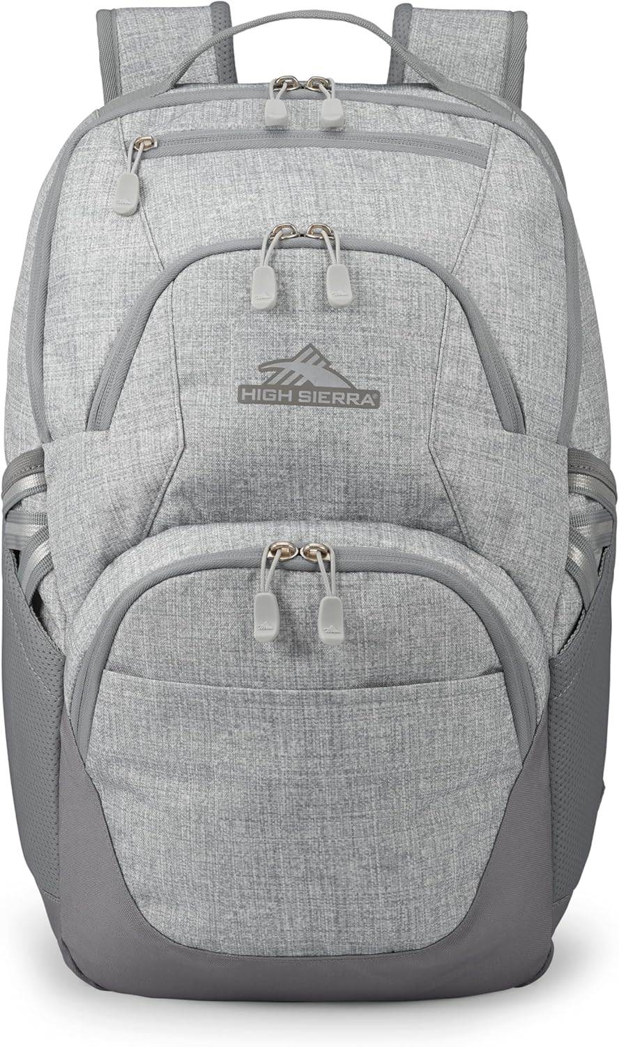 High Sierra Swoop SG Backpack, Travel or Work Laptop Bookbag with Drop Protection Pocket, and Tablet Sleeve, One Size, Silver Heather