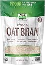 NOW Foods, Organic Oat Bran, Source of Fiber and Protein, USA Grown, Non-GMO Project Verified, 14-Ounce (Packaging May Vary)