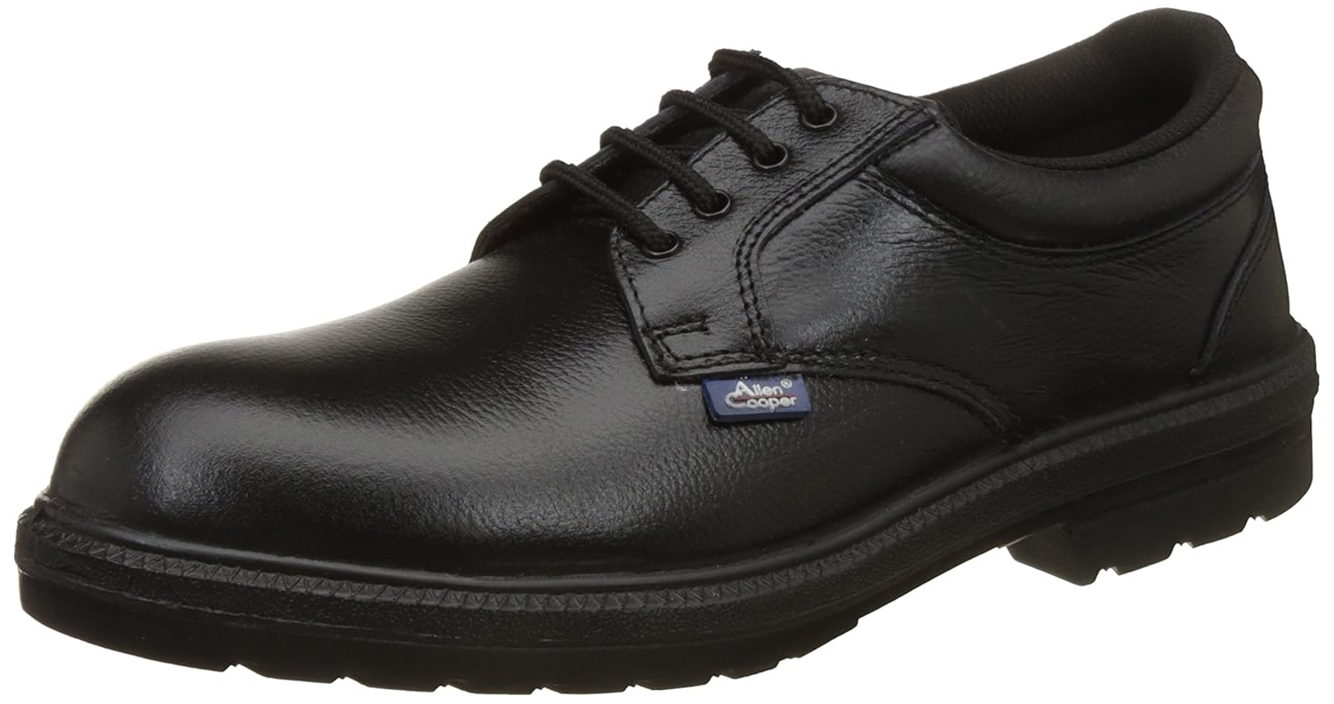 Allen Cooper AC1469 Executive Safety Shoe, DIPPU Sole, Black, Size 5