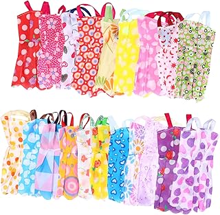 TOYANDONA 20 Peças Roupas De Boneca Roupas De Menina Vestido Para Crianças Brinquedos Infantis Roupas De Boneca Vestido De Boneca Vestir Roupas De Vestir Bonecas Roupas De Bonecas De Menina