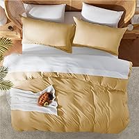 Vista 69 de Nestl Juego de funda de edredón suave de doble cepillado y cierre de botones, juego de 3 piezas: 1 funda de edredón 104 x 98 pulgadas y 2 fundas