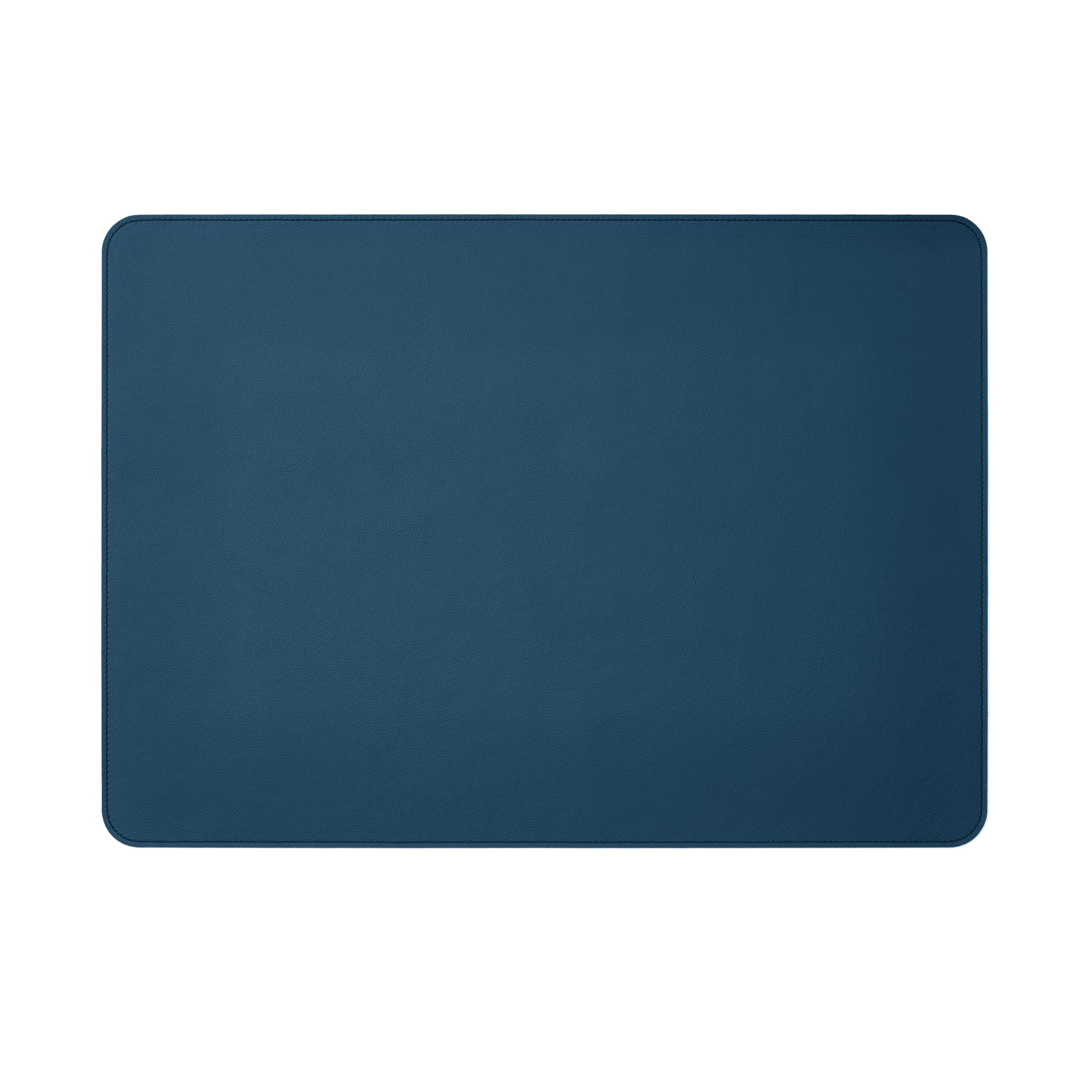 Eglooh - Oceano - Sottomano Scrivania in Vera Pelle Blu - cm 70x50 - Cuciture Artigianali e Angoli Arrotondati - Made in Italy