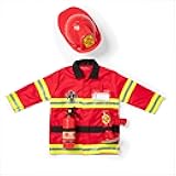 Melissa & Doug Fire Chief Role Play Costume Dress-Up Set, Pretend Play Firefighter Outfit with Realistic Accessories for Kids and Toddlers Ages 3+