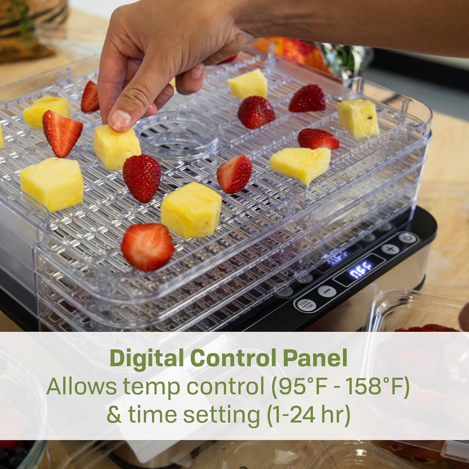 Comparison of NESCO FD-5TC dehydrator in expanded and compact storage modes