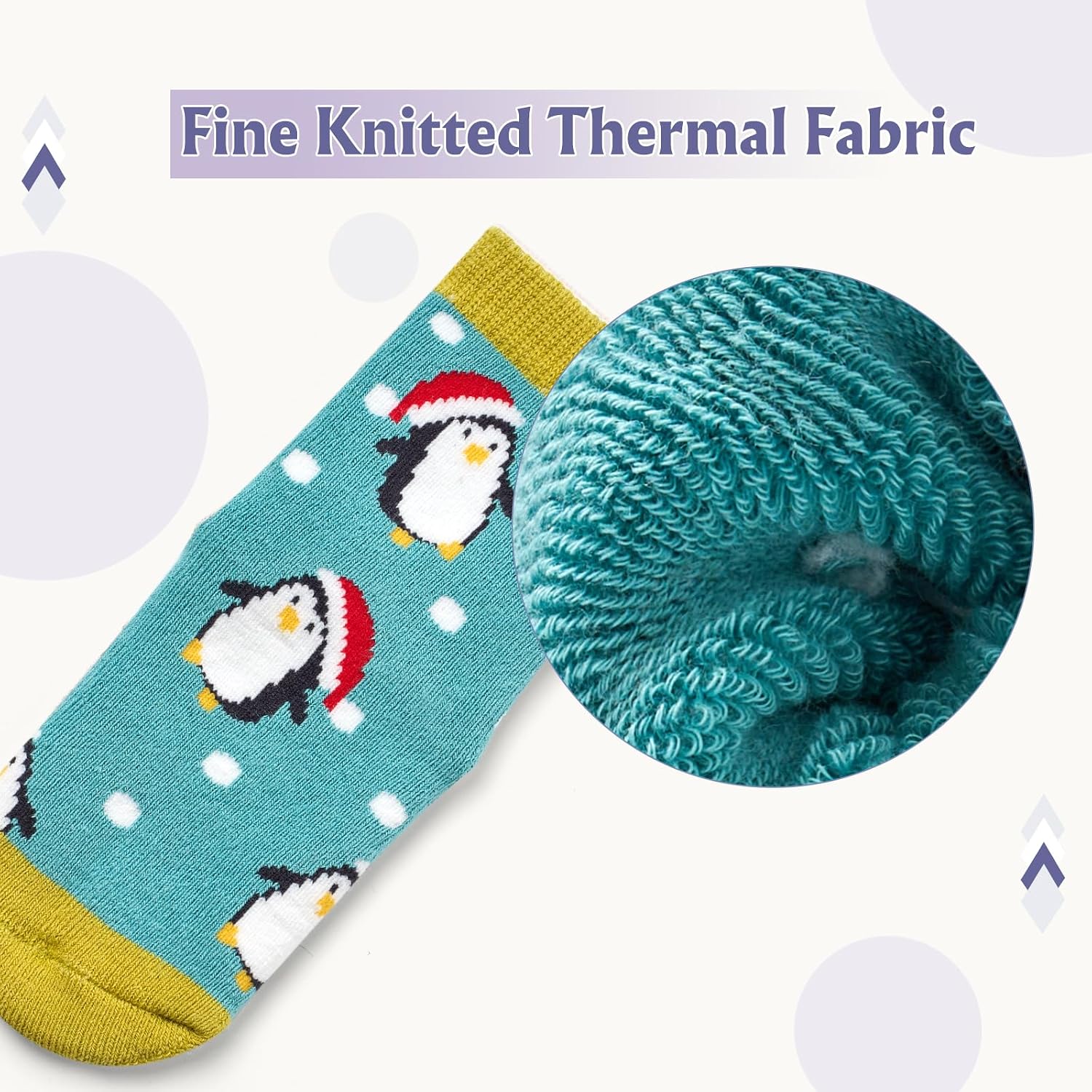 Boys Warm Socks Kids Winter Socks Thicken Terry Thermal Crew Socks for Boys 6 Pack