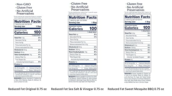Cape Cod Potato Chips, Reduced Fat Kettle Cooked, Seaside Sampler (24 Count) Variety Pack