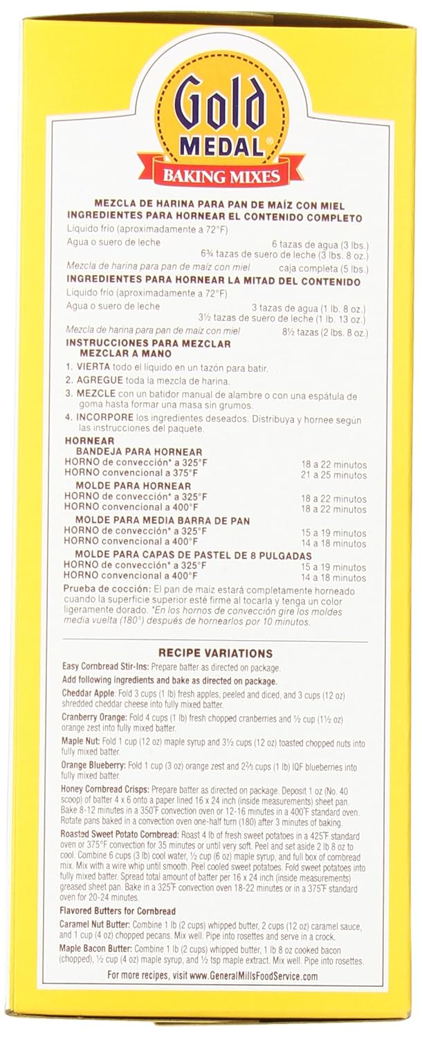 GeneralMills LR/D GOLD MEDAL HONEY CORNBREAD MIX 6 CASE 5 POUND, 5-pounds