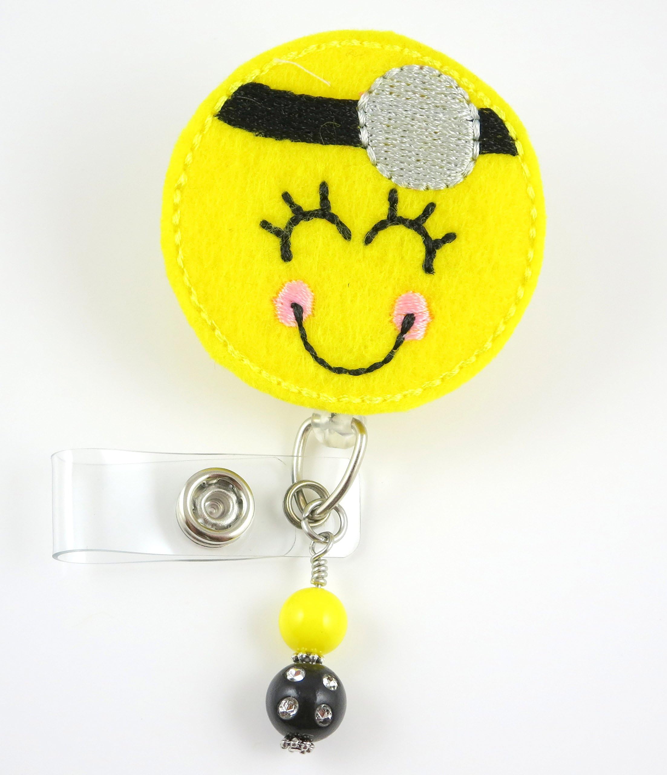 Smiley Doctor - Nurse Badge Reel - Retractable ID Badge Holder - Nurse Badge - Badge Clip - Badge Reels - Pediatric - RN - Name Badge Holder