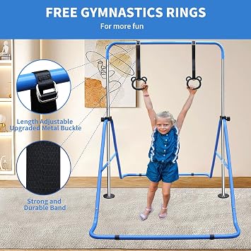 Professional Gymnastics Bar for Home, Expandable Kids Gymnastics Bar and Ballet Bar, Toddler Gymnastics Gear and Gymnastics Accessories for Girls, Adjustable Gymnastics Bar for Kids