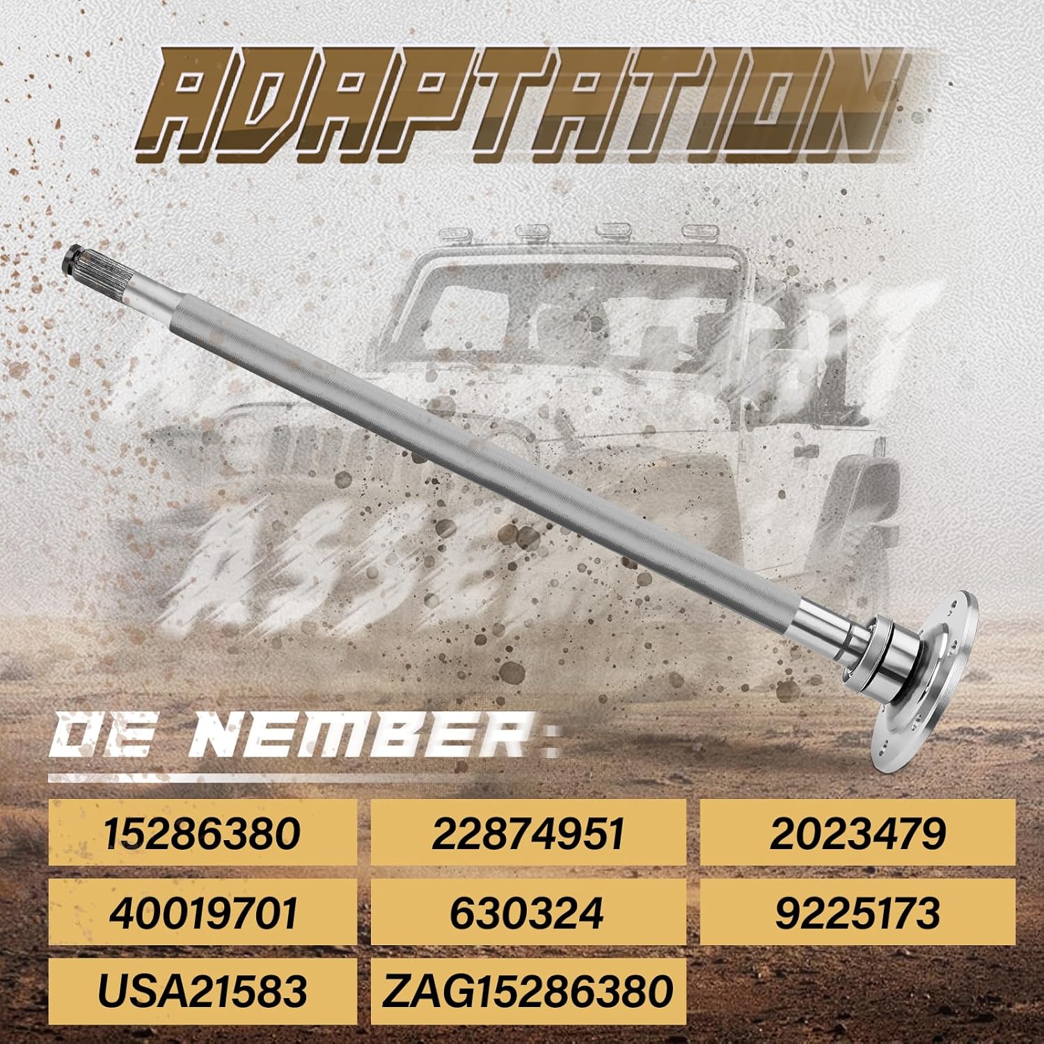 CV Axle Shaft Assembly Compatible with Chevrolet Silverado 1500 3500 HD Classic, Suburban 2500, Tahoe, Avalanche & GMC Sierra 3500, Yukon XL & Cadillac Escalade ESV EXT # 630-324