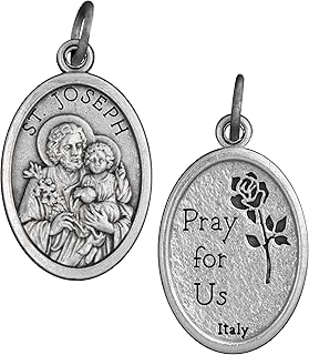 St. Joseph Medals 1" - 100 Count Bulk Pack, Catholic Patron Saint of Fathers, Workers, Men, Dads, Catholic Gifts for Evangelization, School and Church.