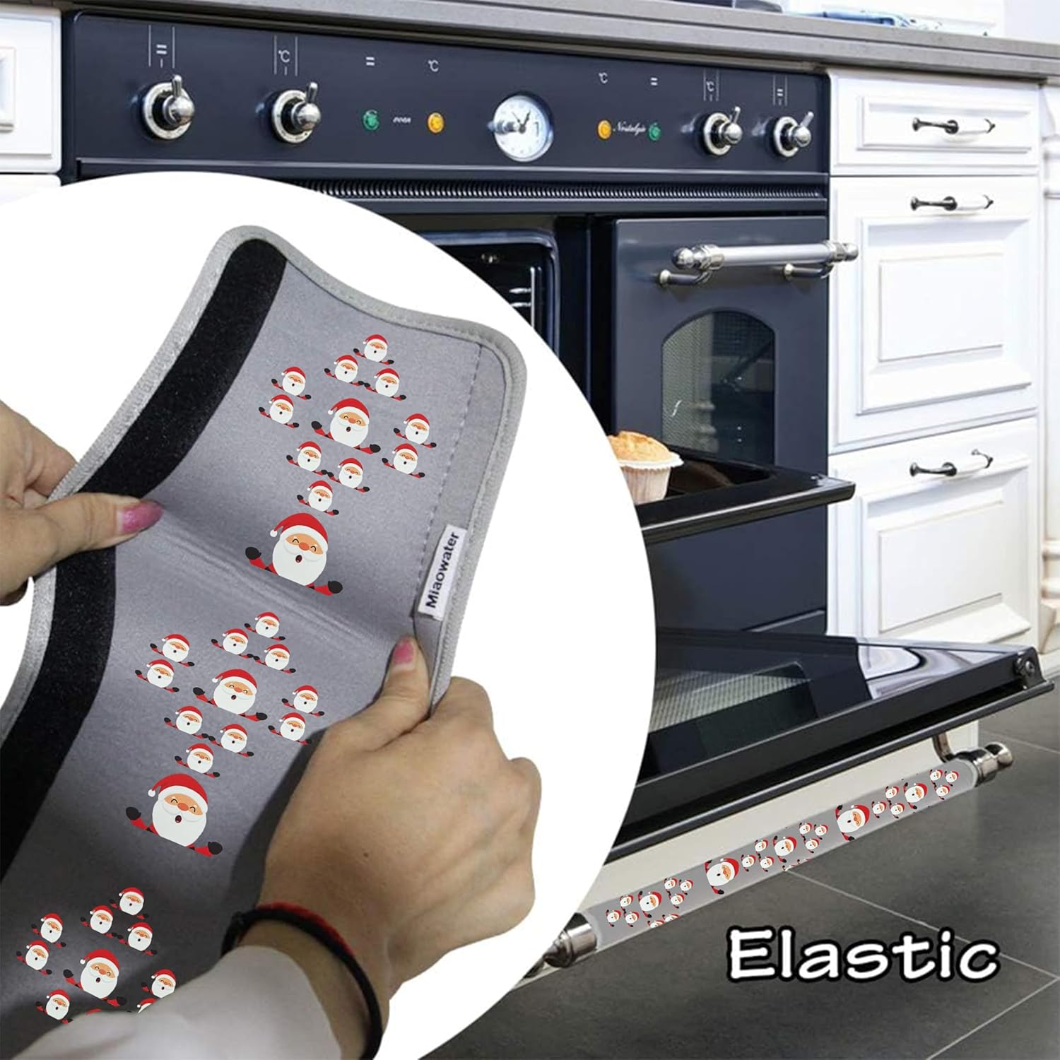 Miaowater 冷蔵庫ドアハンドルカバー キッチン家電装飾ハンドル 滑り止め静電気防止プロテクター 冷蔵庫 食器洗い機 オーブン