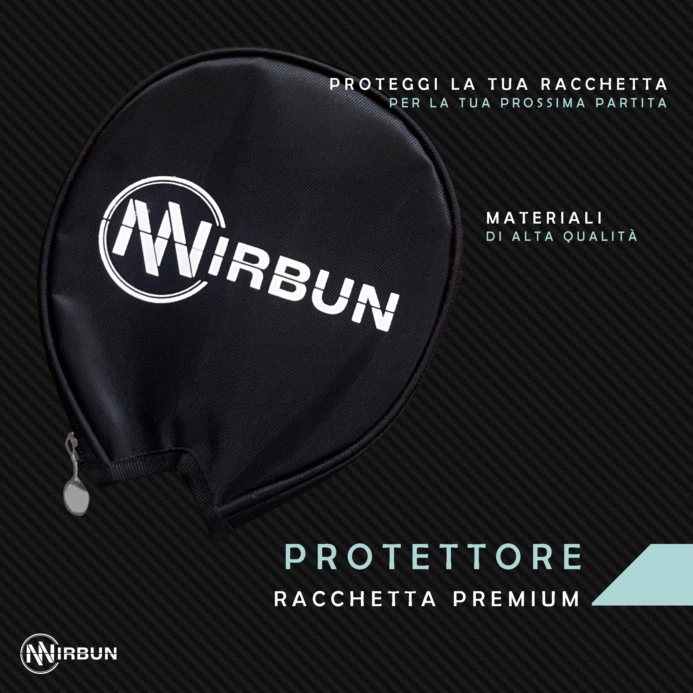 Racchetta da ping pong professionale in fibra di carbonio | Racchetta da ping pong con gomma ad alta resistenza | Legno polare + fibra di carbonio | Copertura protettiva | Potenza e velocità