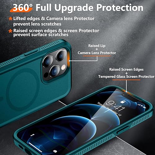 Miniatura 46 de Red2Fire Funda magnética fuerte para iPhone 12 Pro Max [compatible con MagSafe] con 2 unidades [protector de pantalla de vidrio templado] Funda