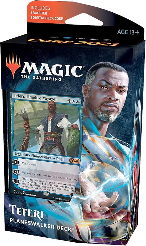 Magic: The Gathering Baraja Planeswalker Teferi Timeless Voyager | Conjunto básico 2021 (M21) | Mazo de inicio de 60 cartas