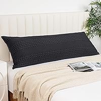 Vista 305 de PHF Fundas de almohada 100% algodón con tejido de gofre de 24 x 24 pulgadas, paquete de 2 fundas cuadradas para decoración elegante del hogar, sin