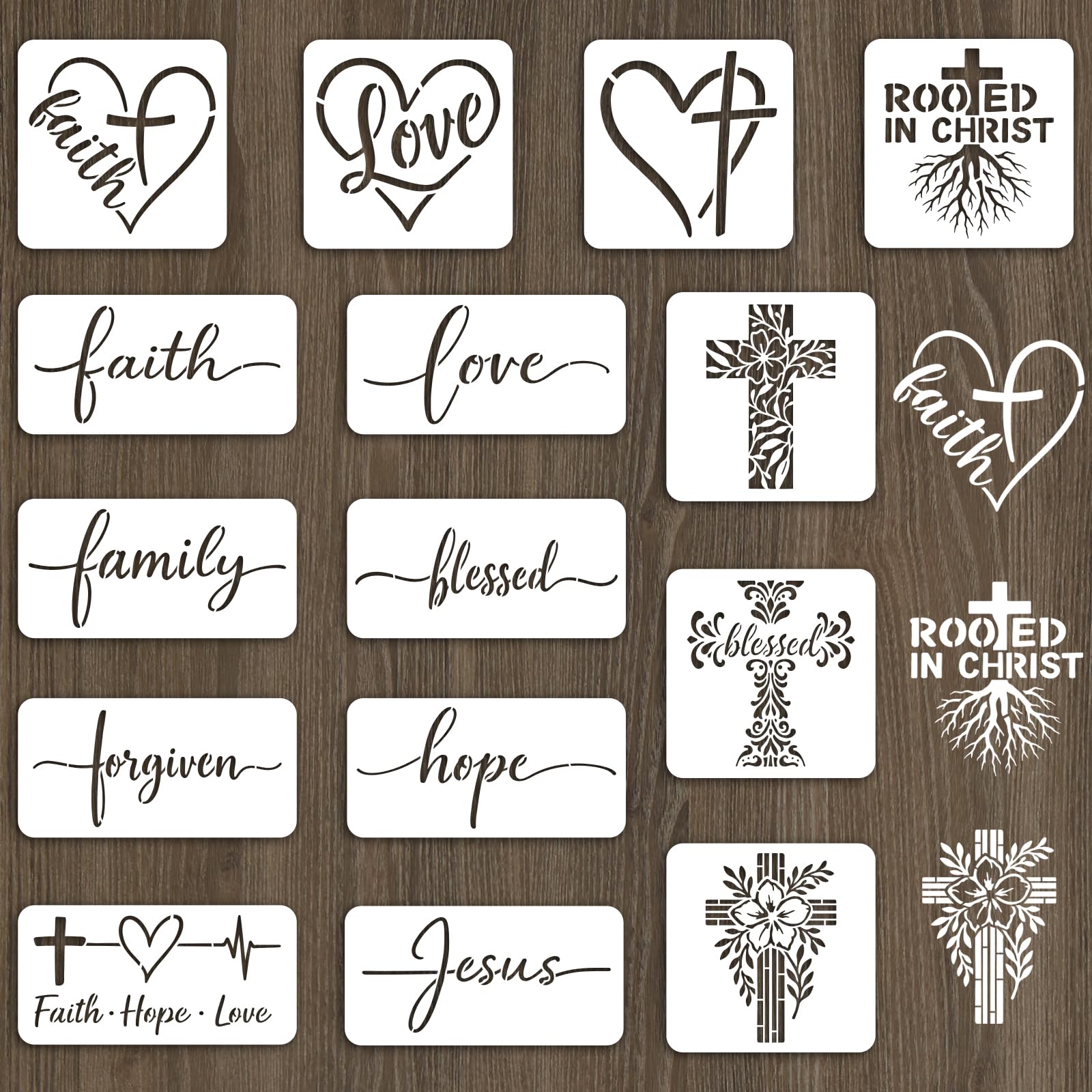 Pochoirs versets de la Bible INFUNLY pour créer des cadeaux chrétiens personnalisés