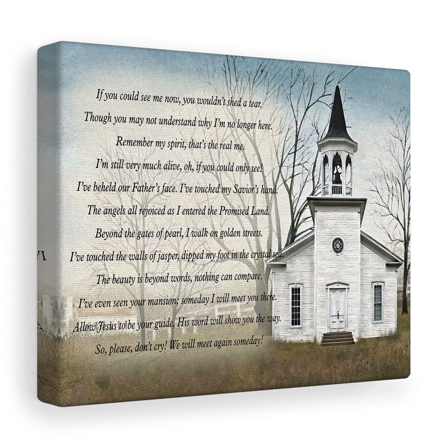 HVT Global If You Could See Me Now Canvas Wall Art Print Housewarming Home Decor Canvas Print- Painting Framed Canvas Gallery Wraps Depth 1.25 inches - Printed in The US, White, Multi Size