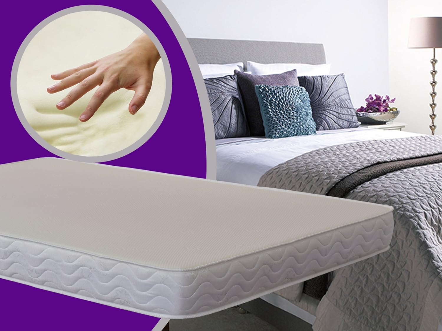 Single mattress, Single memory foam mattress with springs and memory