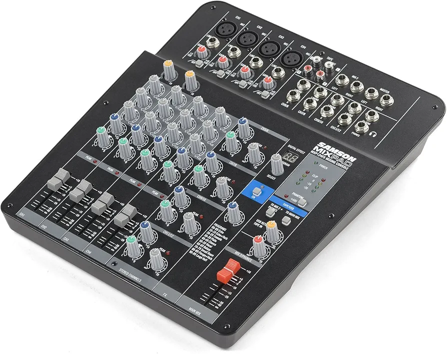 Amazon.com: Samson MixPad MXP124FX Compact 12-Input Analog Mixer