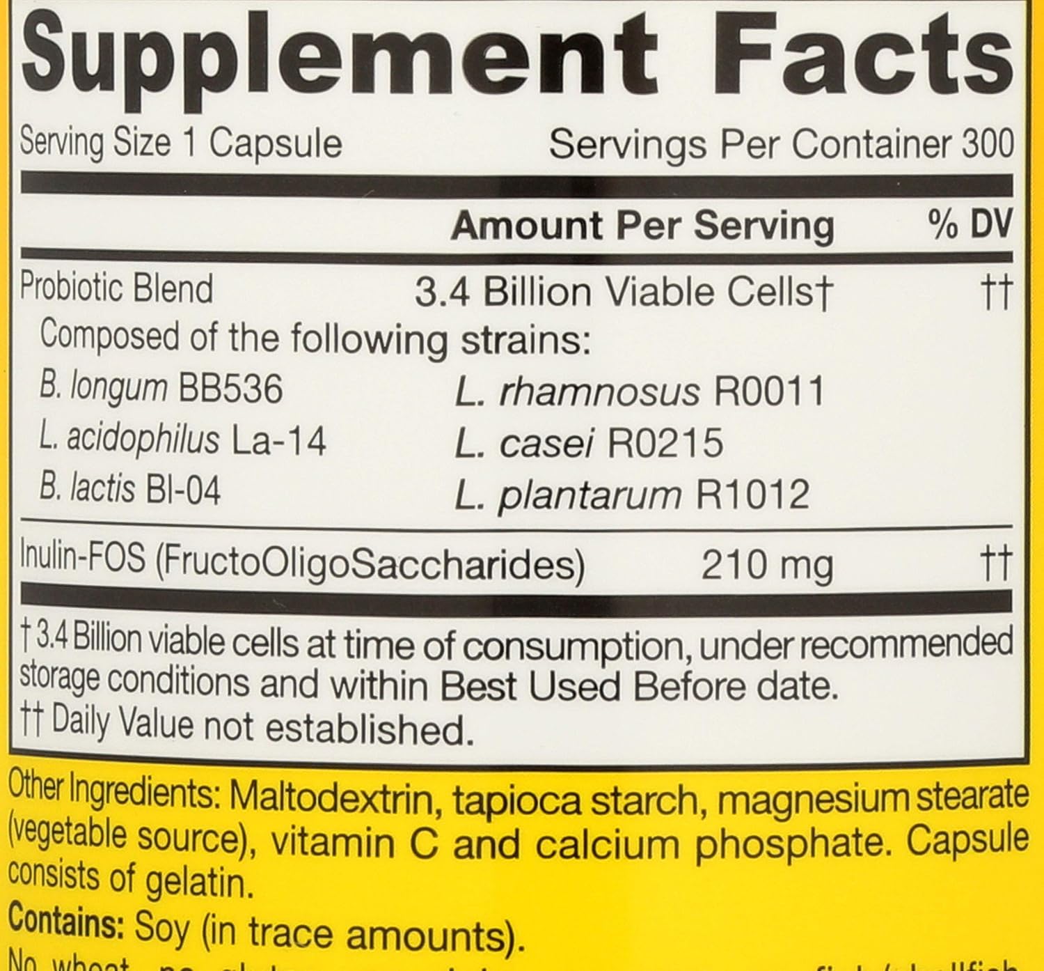 Jarrow Formulas, Dophilus Plus FOS Capsules, 300 Count