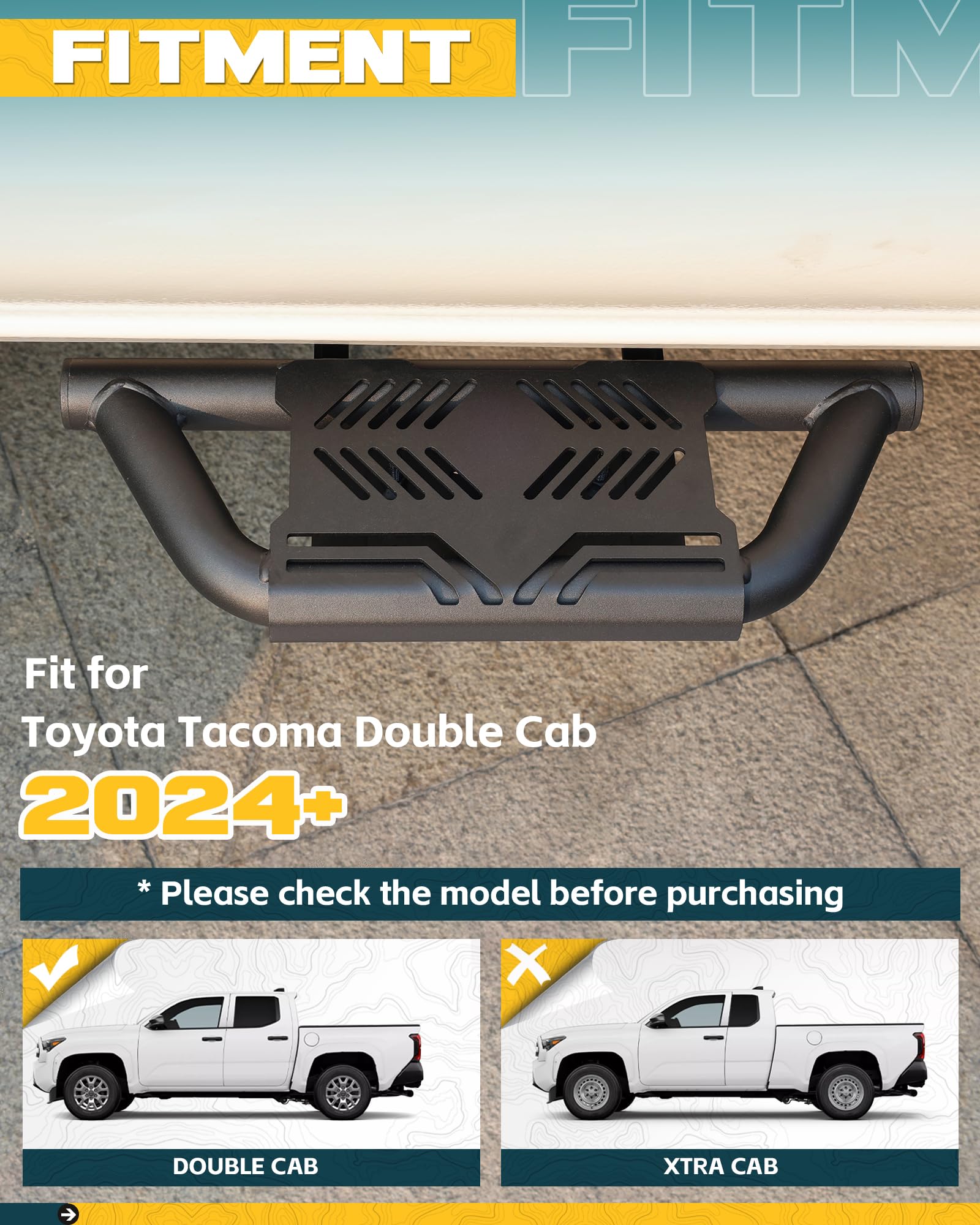 Amazon.co.jp: Trumgeta EZサイドステップ 2024 2025 トヨタ タコマ