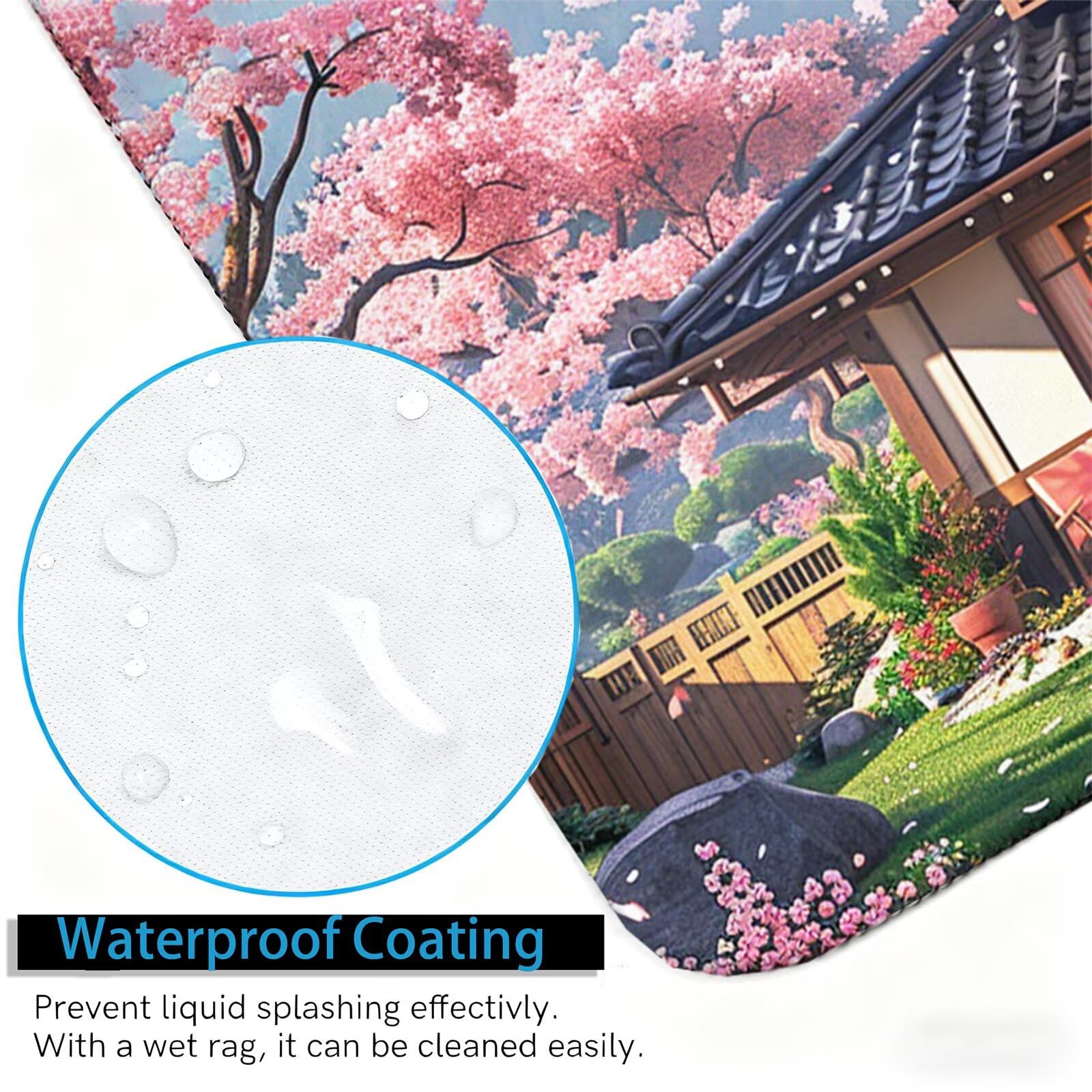 XXL Tappetino Mouse 1500x800 mm Gaming Casa Sottomano Scrivania Ufficio, Fiori Di Ciliegio Mousepad Antiscivolo con Base Stabile, Tappeto per Mouse e Tastiera, Accessori Scrivania Gaming, PC H0-1047