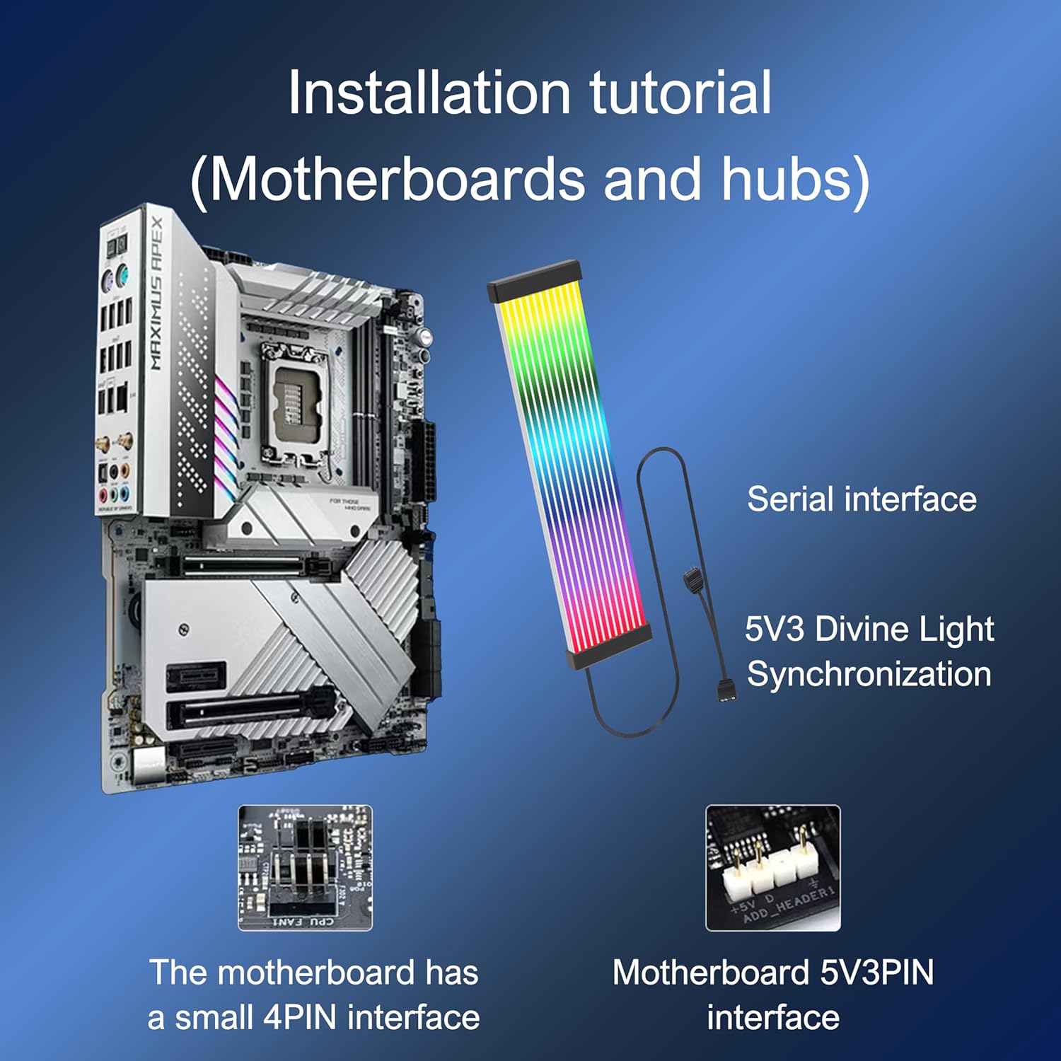 ARGB Neon Cable Lights Kit for PC Motherboard and Graphics Card, Multi-Functional Silicone Flexible LED Strip, 8PIN and 24PIN Kits Connectors with Mounting Clips (Black)