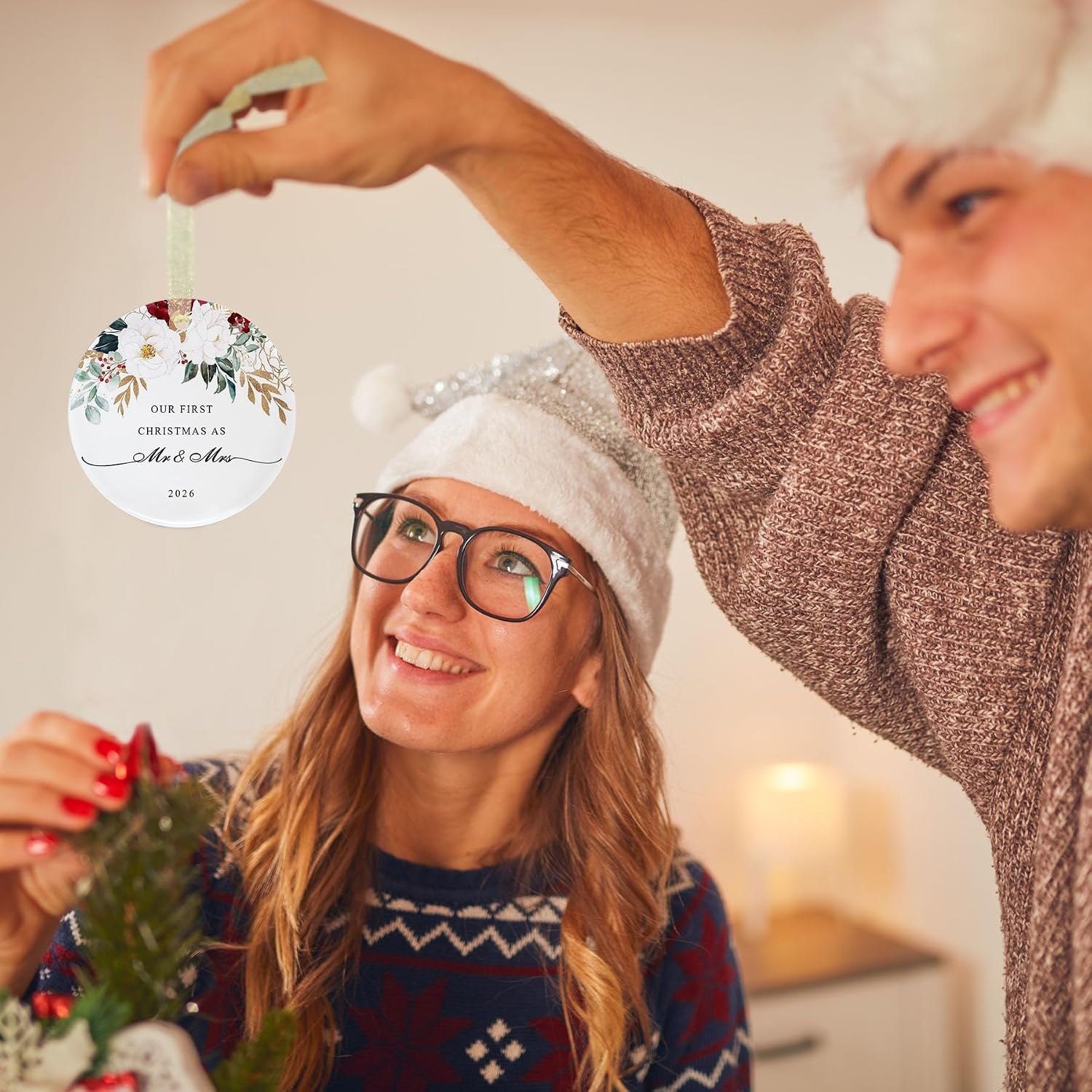 First Christmas as Mr and Mrs Ornament 2026, Wedding Decoration, 2.9 in image 2
