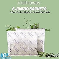 Vista 5 de Richards Homewares Moth Away Herbal Non Toxic Natural Repellent, 6-Jumbo Sachets