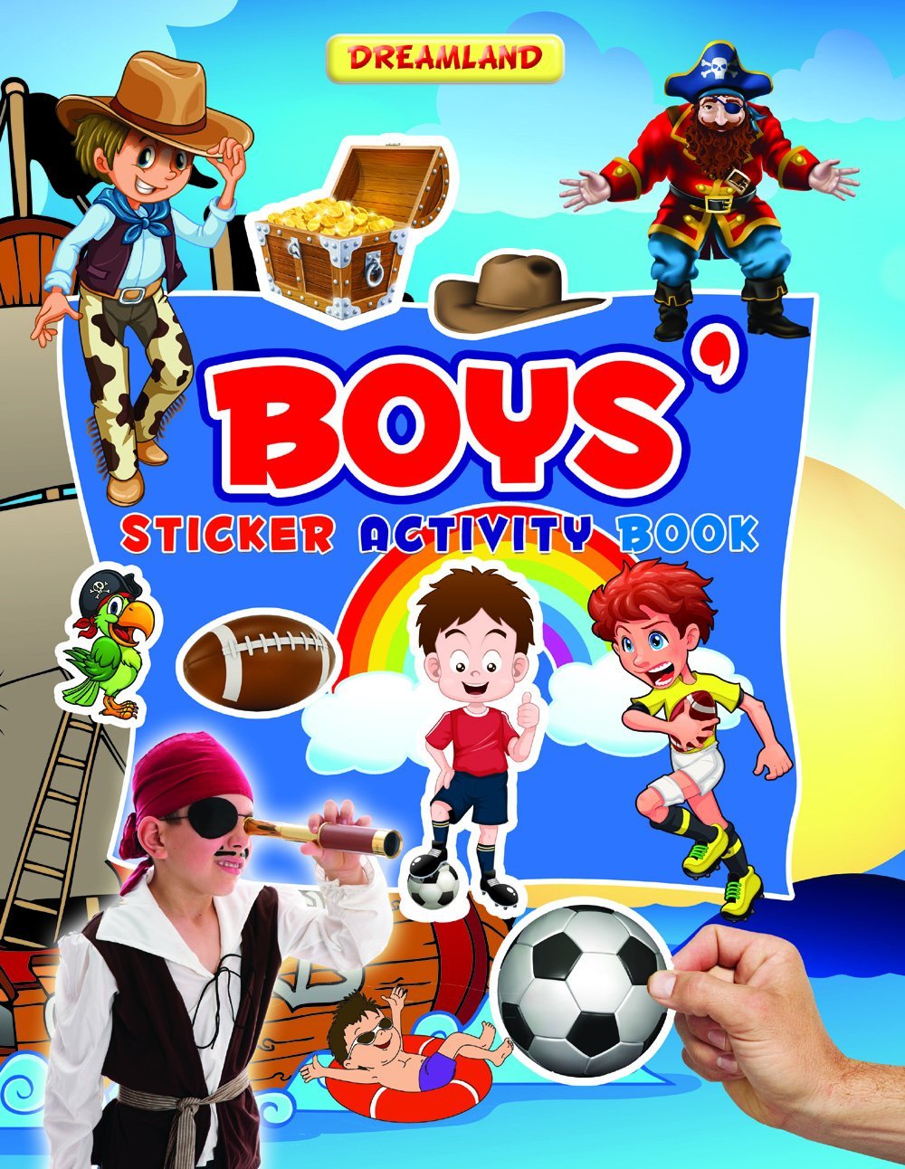 Sticker Activity Book – Boys | Fun & Educational Activity Book for Kids Ages 3-6 | Bright & Colourful Pictures, Stickers, Creative Activities, Motor Skills Development & Independent Learning Paperback – 1 January 2020