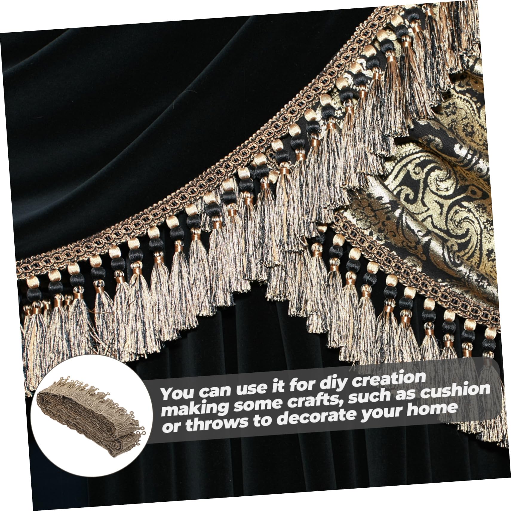 Fringe Lace Trim Décoratif Pour Rideaux Et Pour Coussins Et Décorations Artisanales Yards