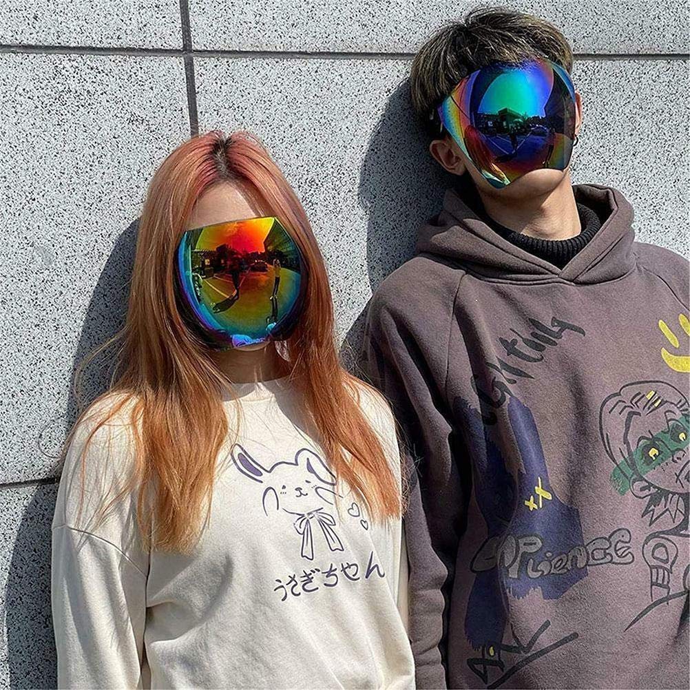 True Blue Full Cover Face Visor Glasses Mirror Face Shield Sunglasses Anti Fog UV400 Eyewear Oversized Polarized Tinted Sunglasses