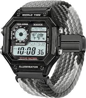DBLACK ''SKYPIEA'' 18mm Nylon Woven Braided Magnetic Lock Watch Strap // Compatible for Casio AE-1200WH, AE-1300WH, F-108W... Price In India