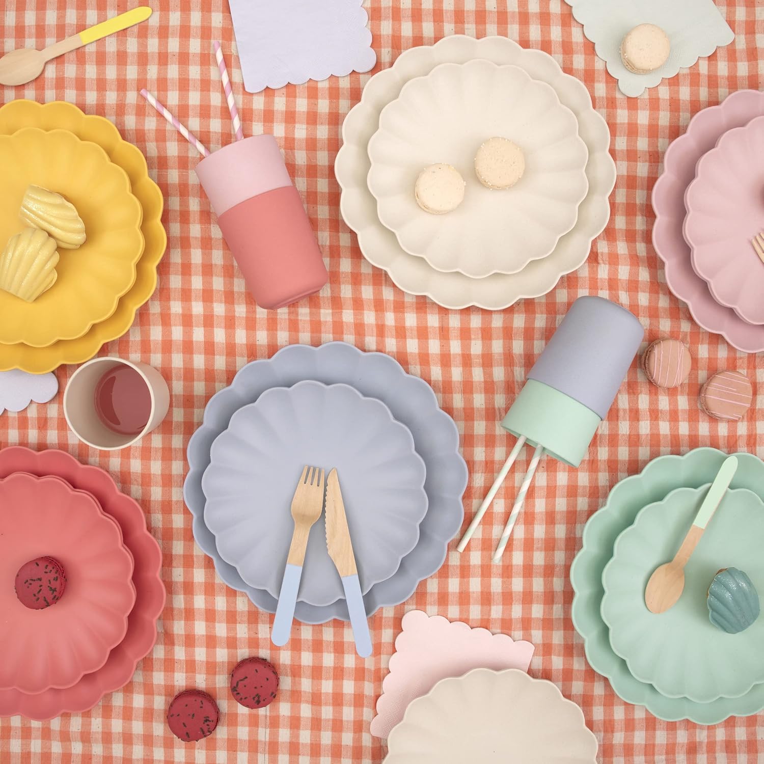 Meri Meri Multicolor Reusable Bamboo Cups (Pack of 6)