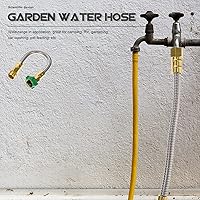 Vista 4 de GANAZONO Extensor de manguera de agua de acero inoxidable, extensión de 1 pie con conectores hembra a hembra para necesidades al aire libre