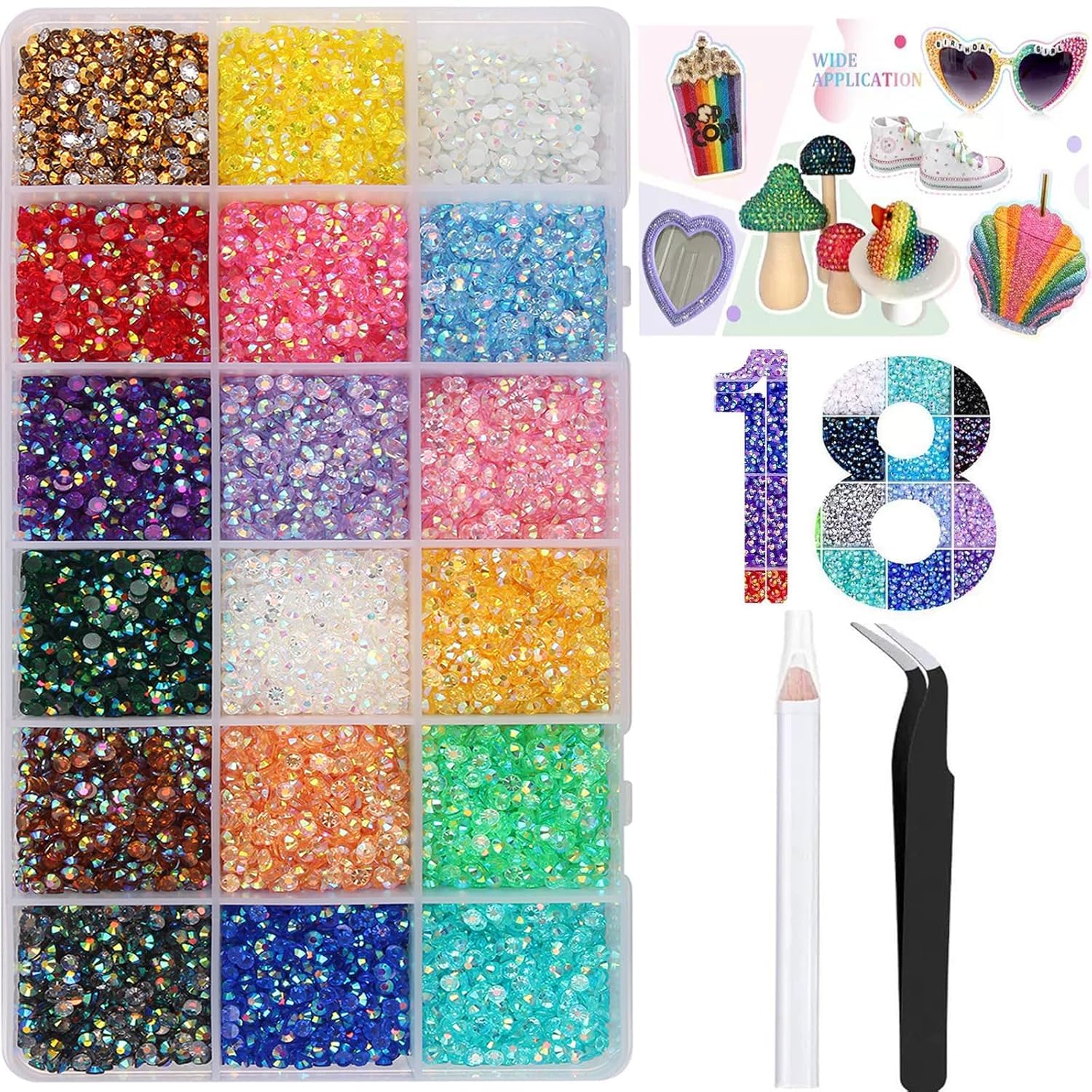Flat Back Jelly Rhinestones Nail Art DIY Crafts & Fabric Decoration Flat Back Resin Gems for Phone Cases Scrapbooking Card Making & Jewelry Projects Multi Purpose Decorative Embellishments-image-37