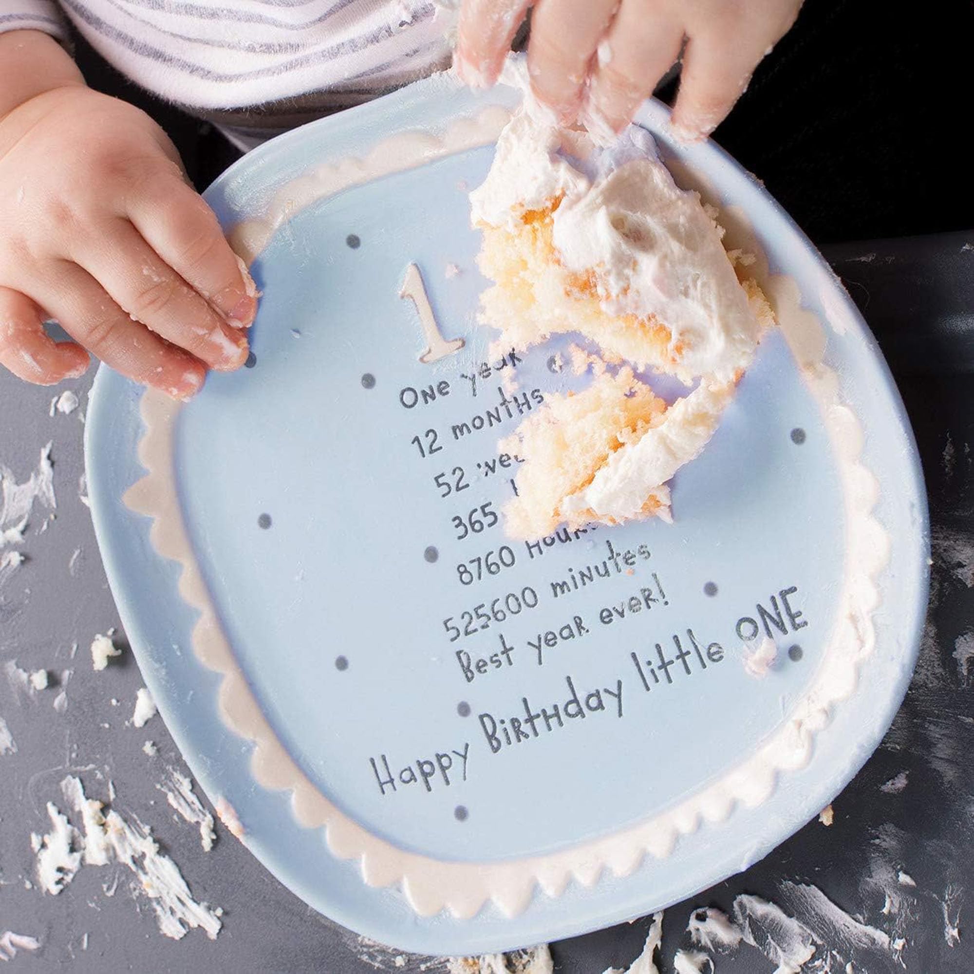 Amazon | DEMDACO ハッピーバースデー リトルワン ブルー 水玉 7 x 7