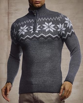 Leif Nelson Men's Stylish Sweater Longsleeve Pullover Sweatshirt Hoodie for Men Slim Fit LN-20758