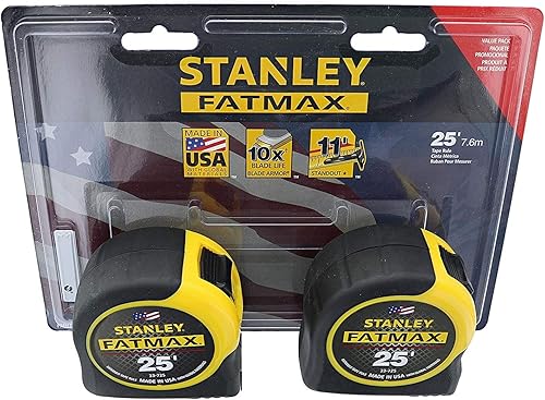 Miniatura 3 de Stanley Consumer Tools FMHT74038 - Cinta métrica Fatmax de 25 pies, 2 cintas métricas por paquete, 4 cintas métricas en total