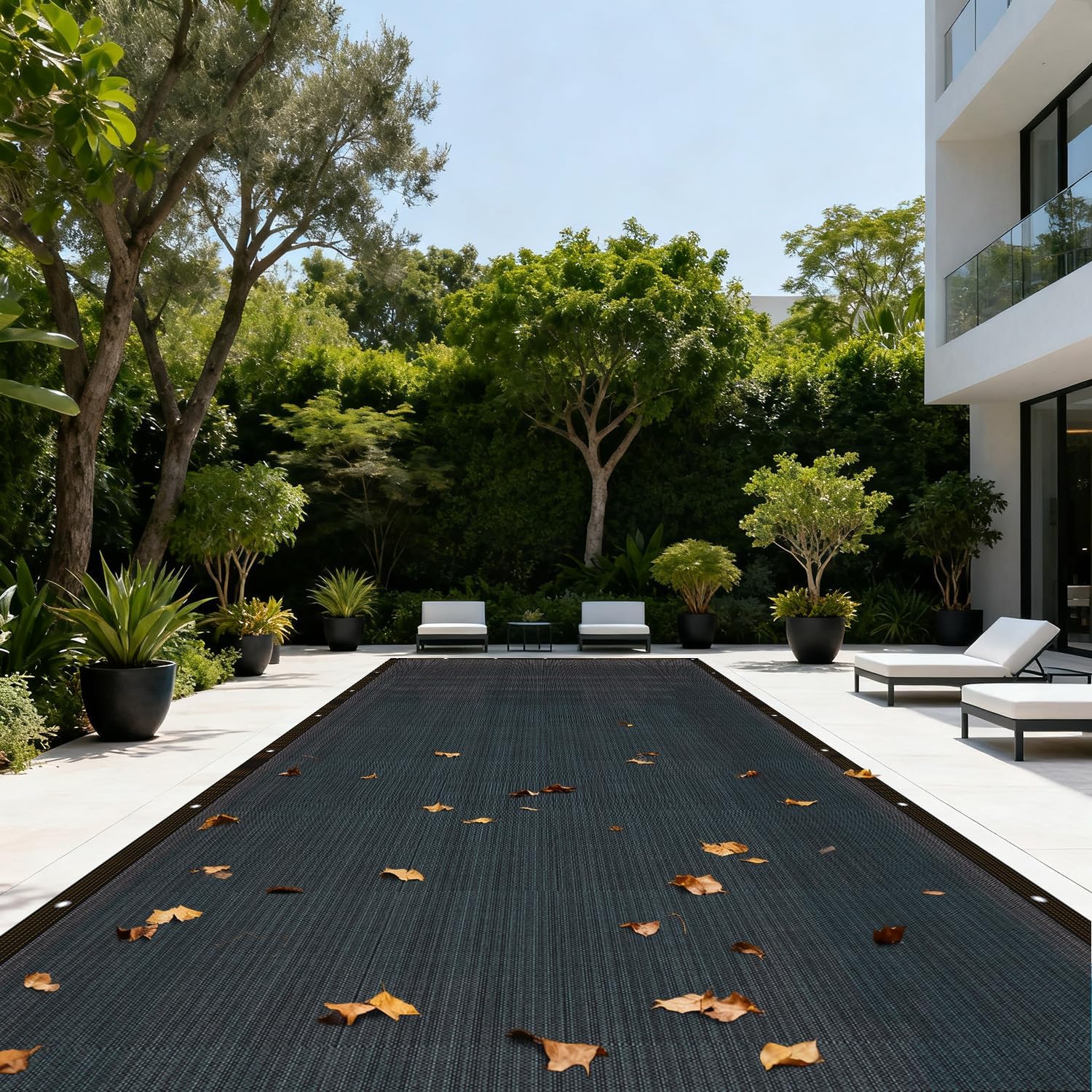 2026 Upgraded 20 X 40FT Pool Leaf Cover Rectangular Pool Leaf Net Cover Black Fine Mesh Pool Cover with Reinforced Grommets Pool Net Cover for Spring Autumn Capturing Leaves Summer Outdoor Shade