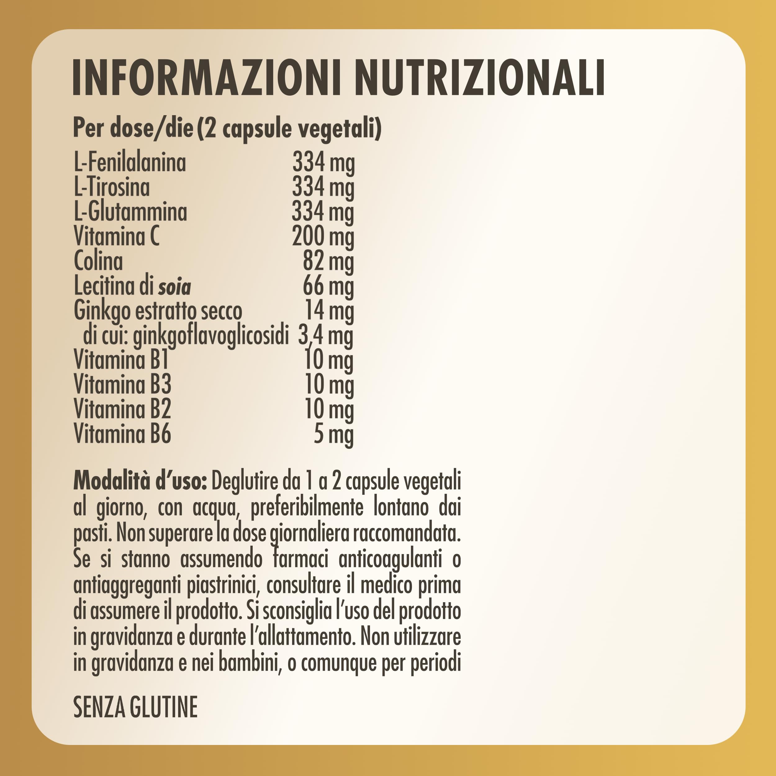 Solgar NEURO NUTRIENTS – Amminoacidi, vitamine del gruppo B e Ginkgo biloba, 30 capsule vegetali