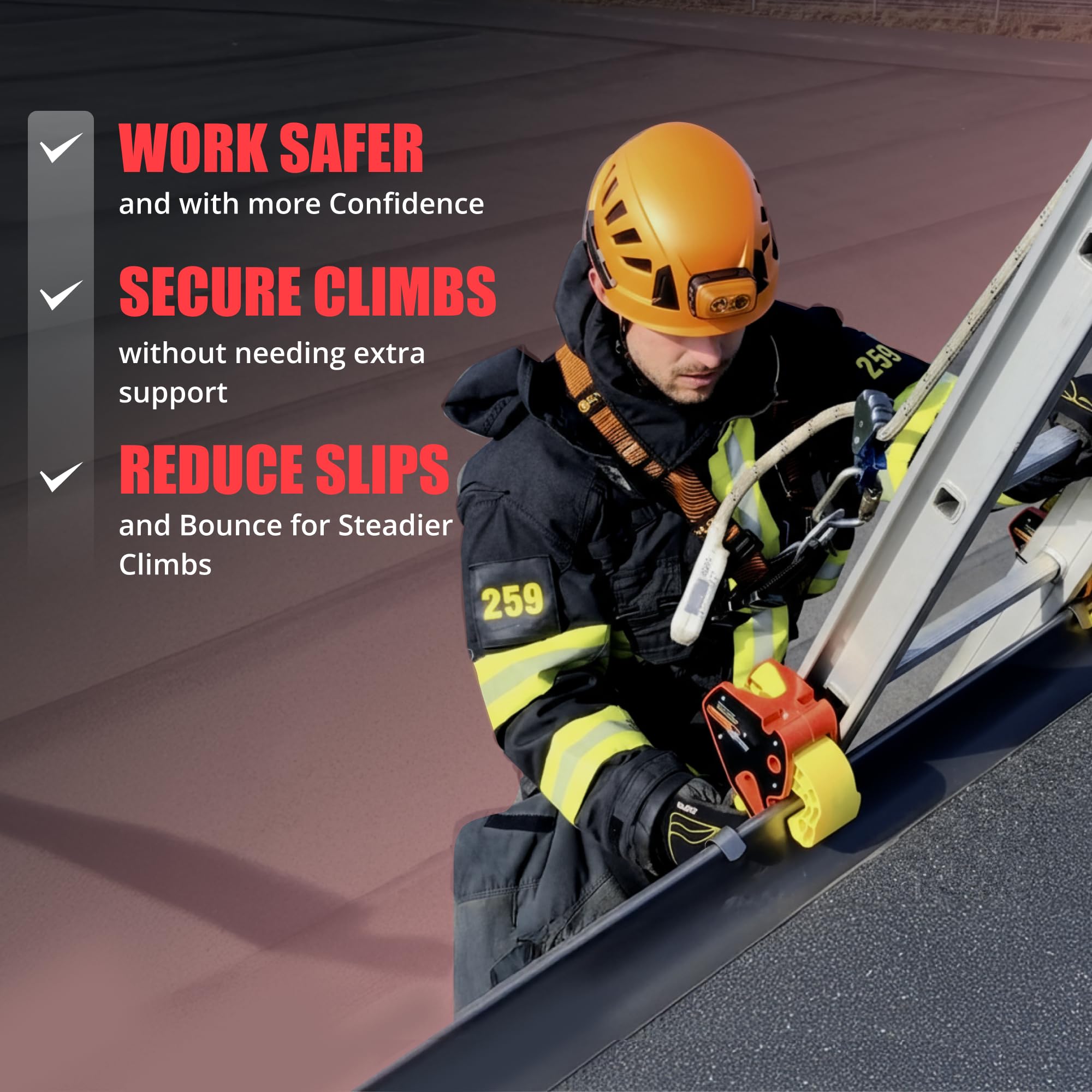 Lock Jaw Ladder Grip - Ladder Safety Clip - Feel Secure on Your Ladders and Climb Safer (zestaw 1)