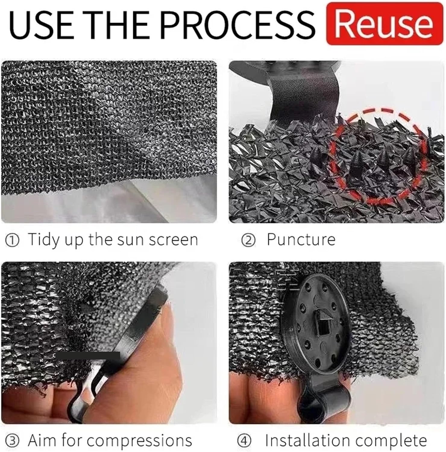 Plastic Sunshade Net Clip Buckles Greenhouse Shade Cloth Fasteners for Vegetable Garden＆Reusable&Detachable(400pcs)